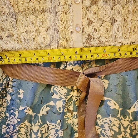 Beguile by Byron Lars Sleeveless Lace Bodice Belted Dress 4P Elegant - Picture 5 of 10